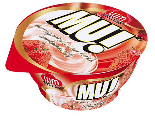 MU! Strawberry homogenized cheese
